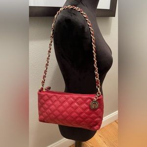 SAK Pink Label Quilted Chain Strap Shoulder Purse RED